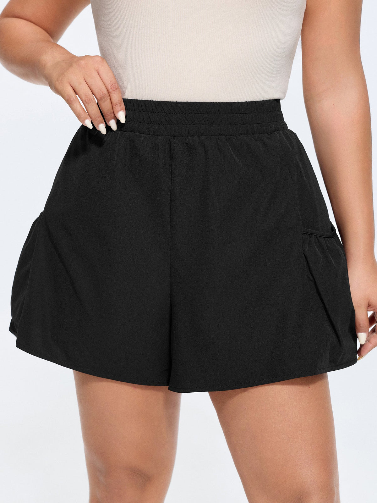 Stretchy Relaxed-Fit Pockets Shorts