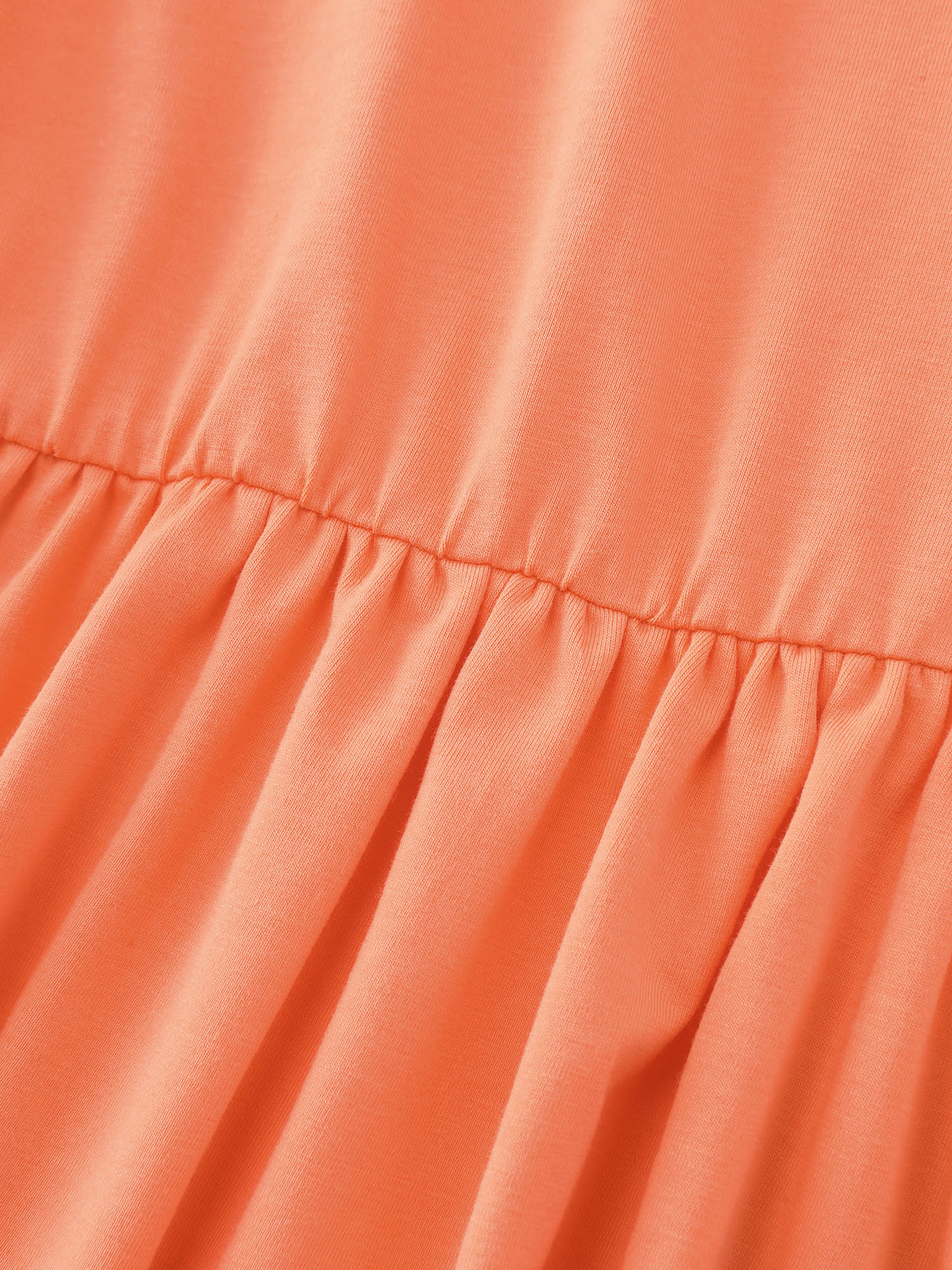 Cotton Stretchy Layered Hem Ruffled Knit Top