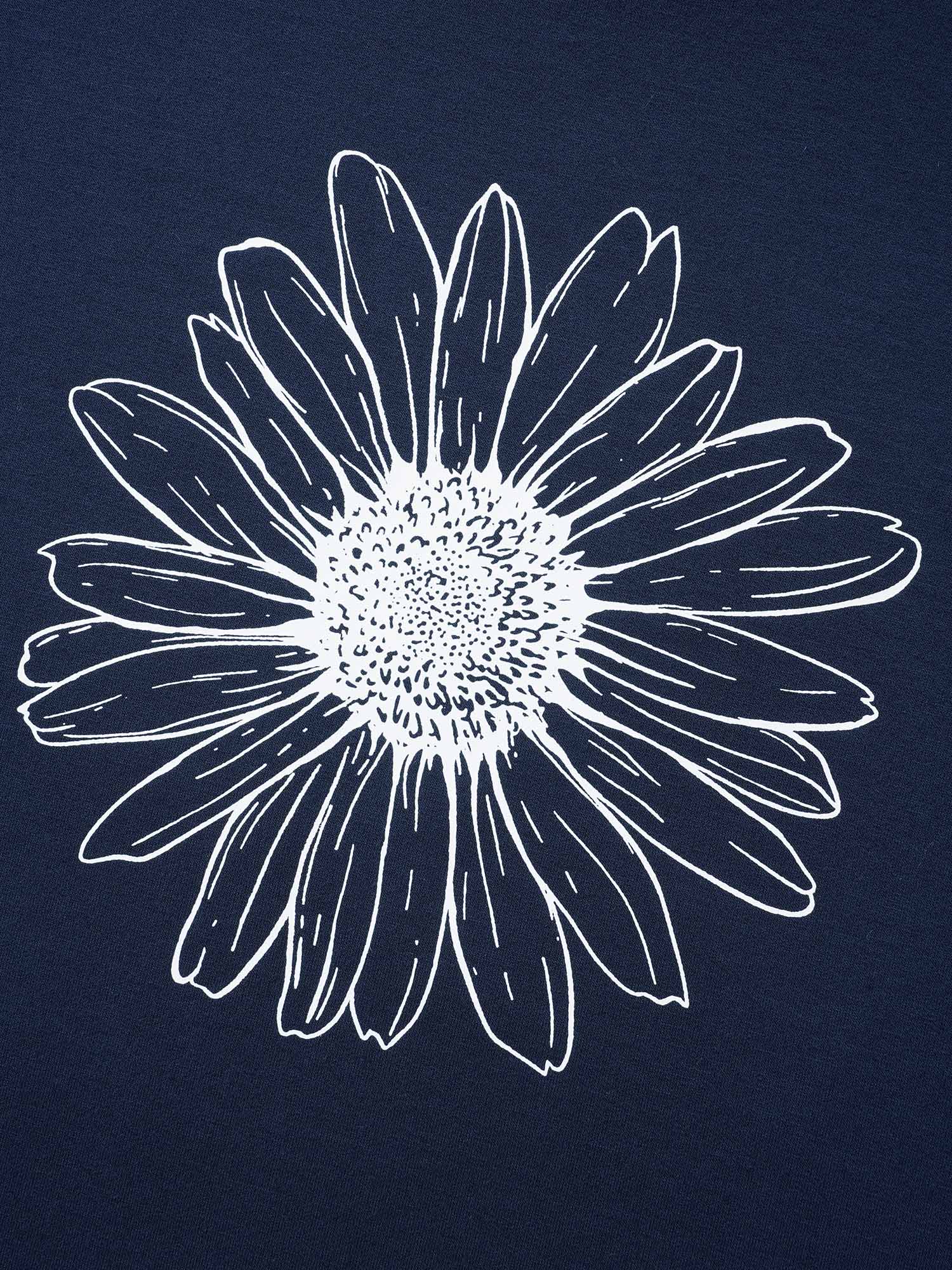 Floral Print Crew Neck Sweatshirt