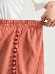 Pure Cotton Petal Hem Shorts