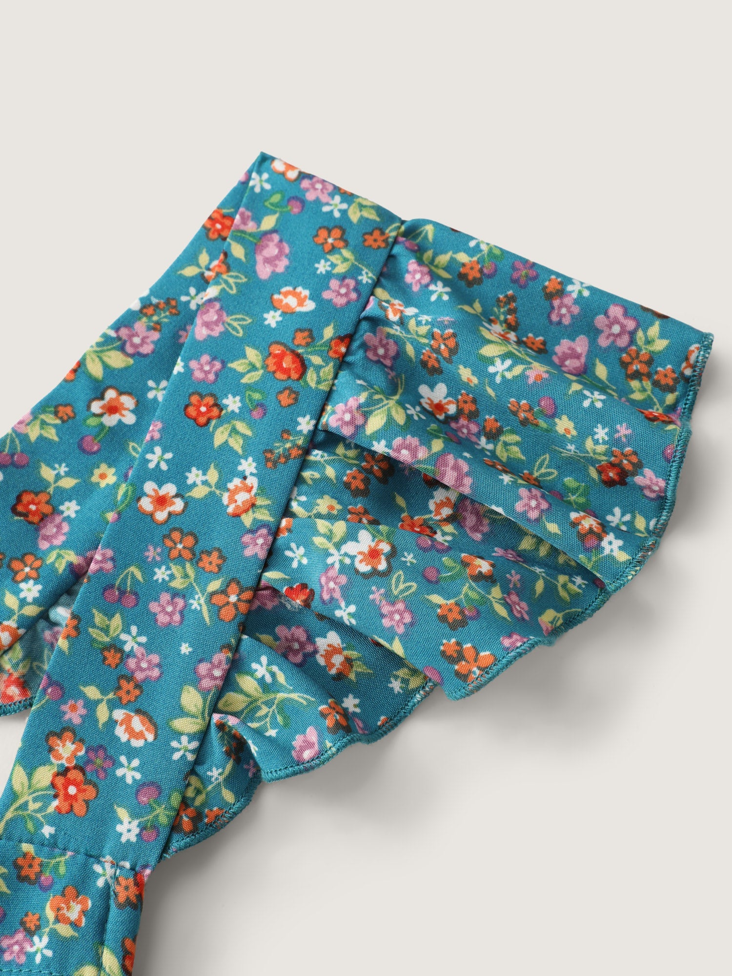 Vibrant Floral Print Open-Back Midi Dress