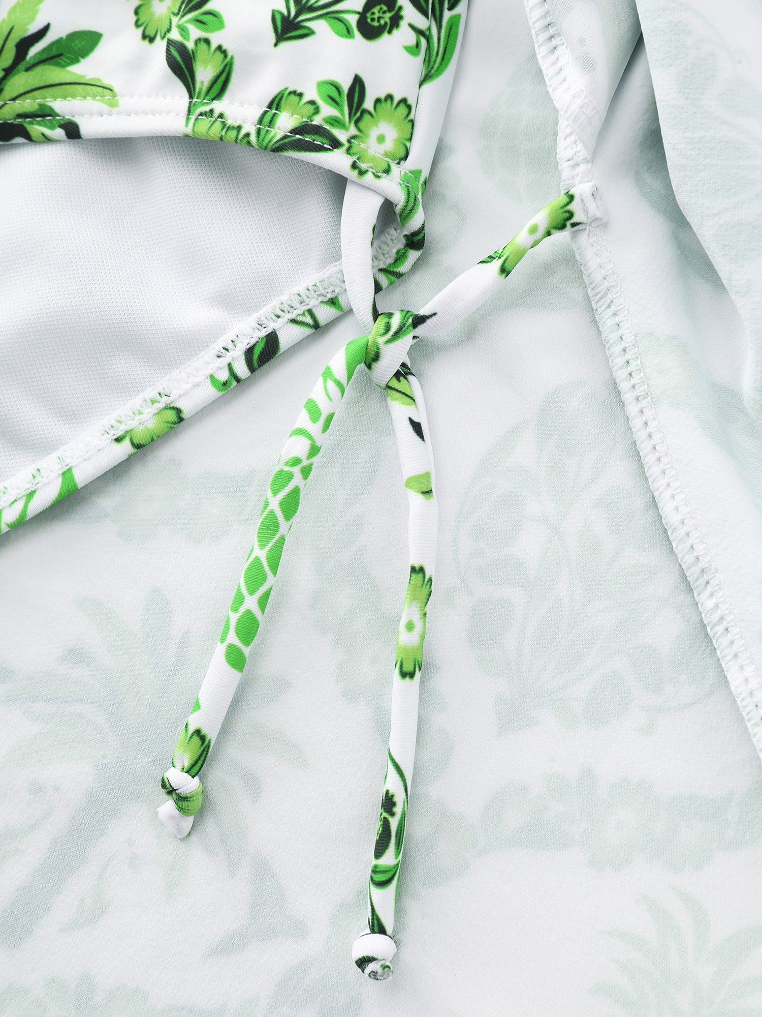 Geometric Print Cinched-Waist Swim Dress