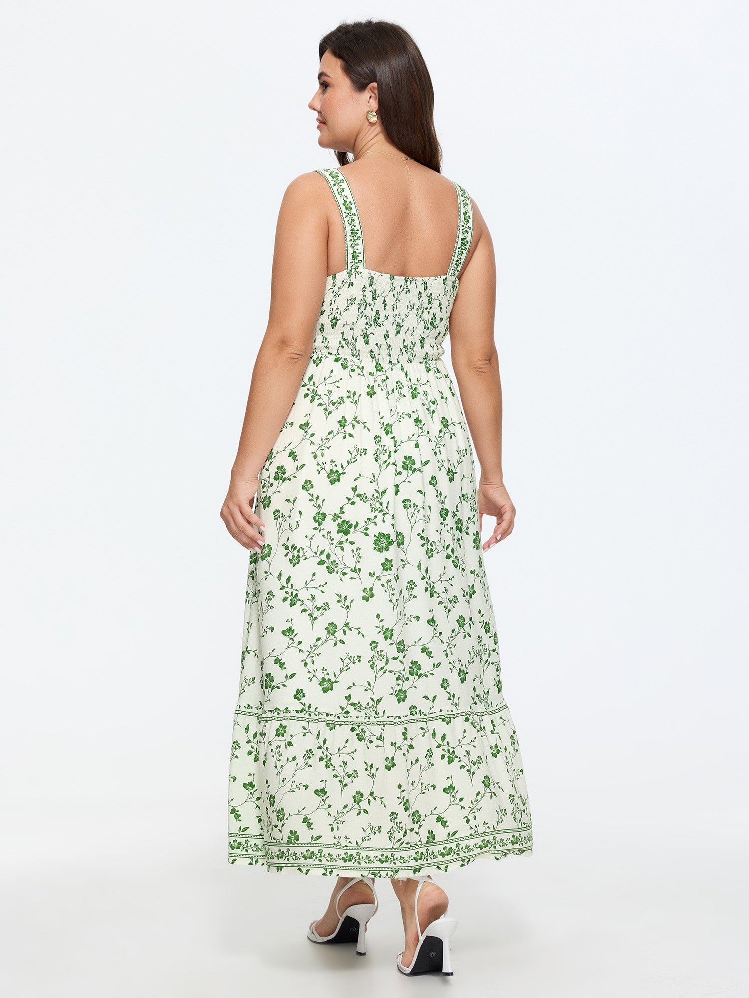 Floral Print Cami Tiered Maxi Dress