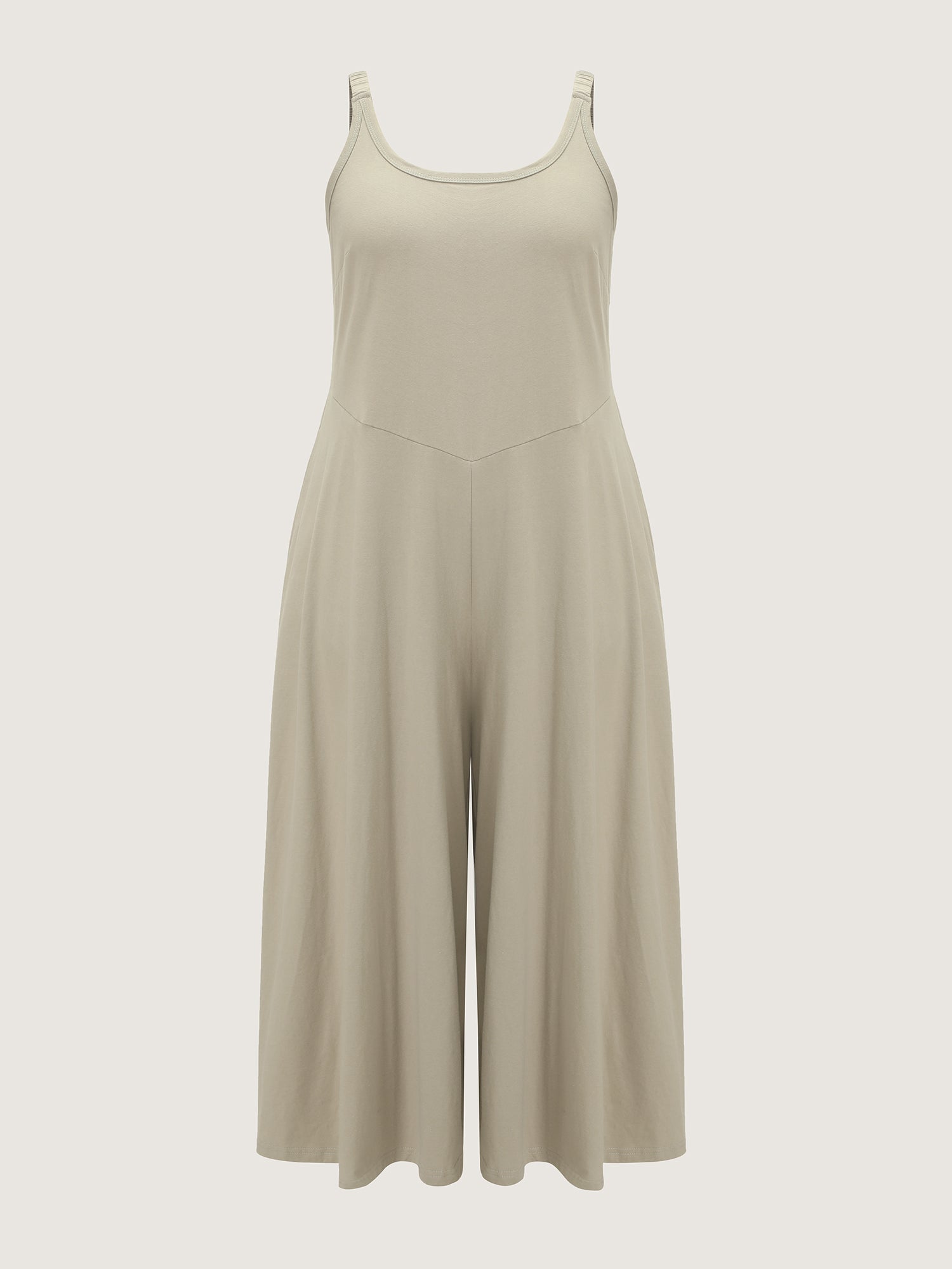 Cotton Sleeveless Wide-Leg Jumpsuit
