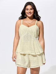 Sheer Breathable Wide-Leg Shorts