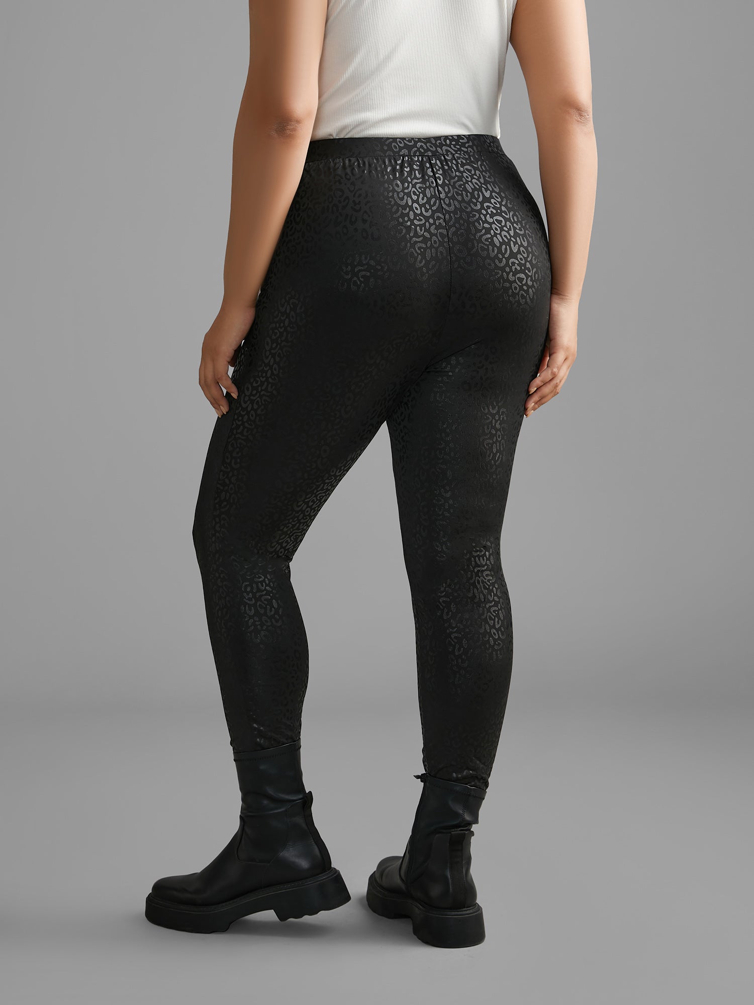 Leopard Print Pocket High Stretch Leggings