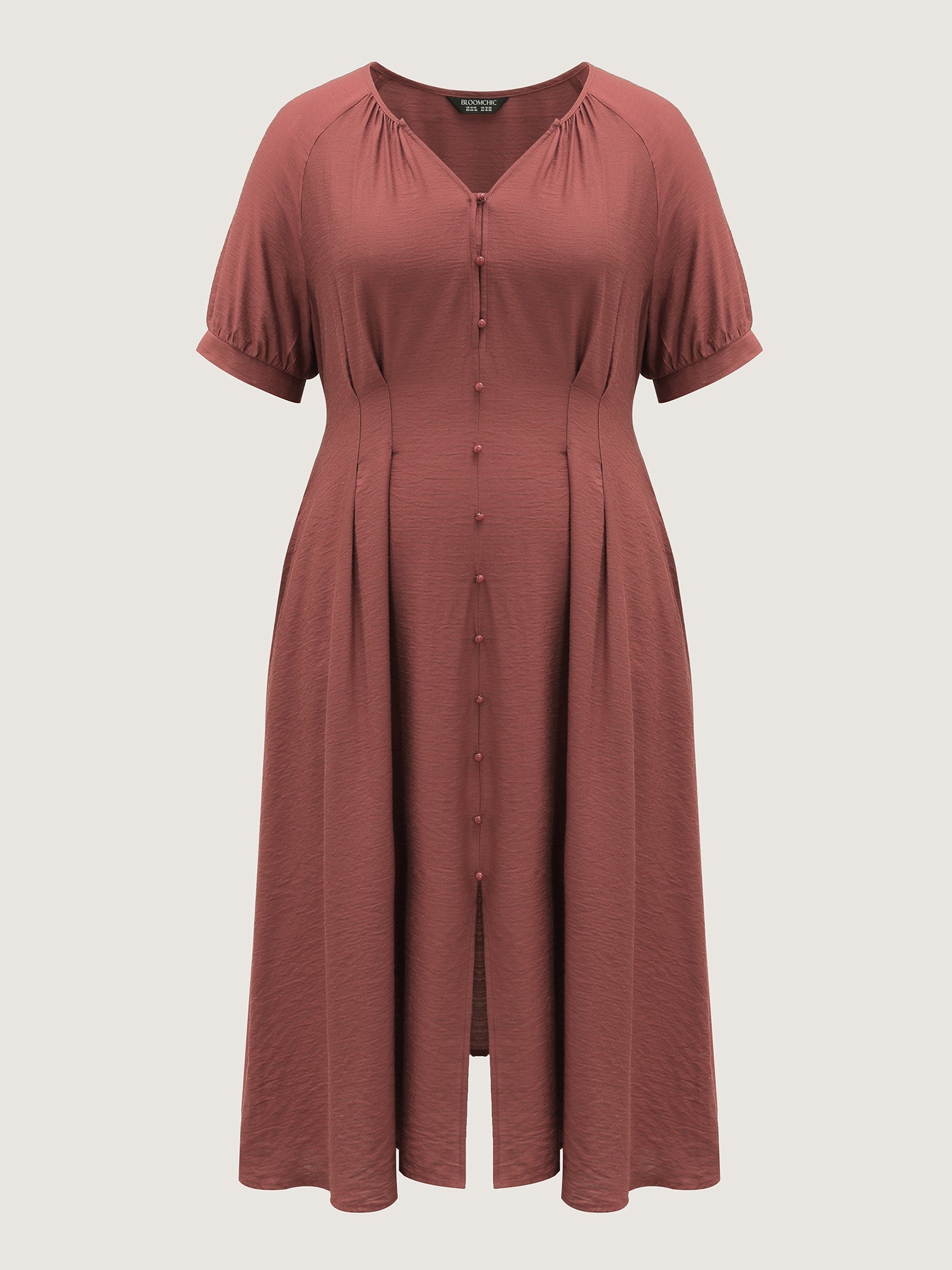 Textured Shirred Cinched-Waist Maxi Dress