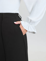 Stretchy Waist Straight Leg Pants
