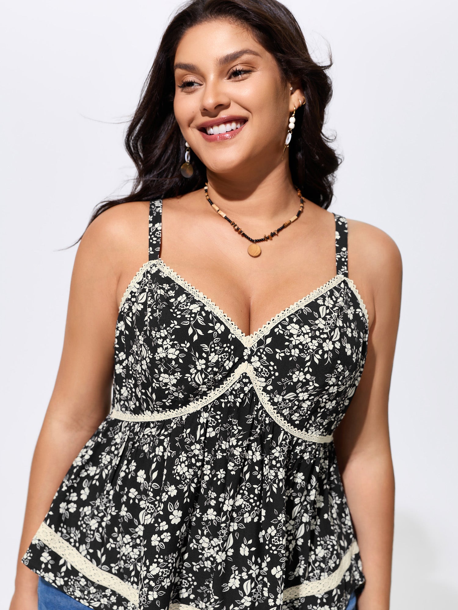 Supersoft Floral Print Flowy Tank Top