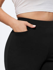 Stretchy Pull-On Plain Leggings