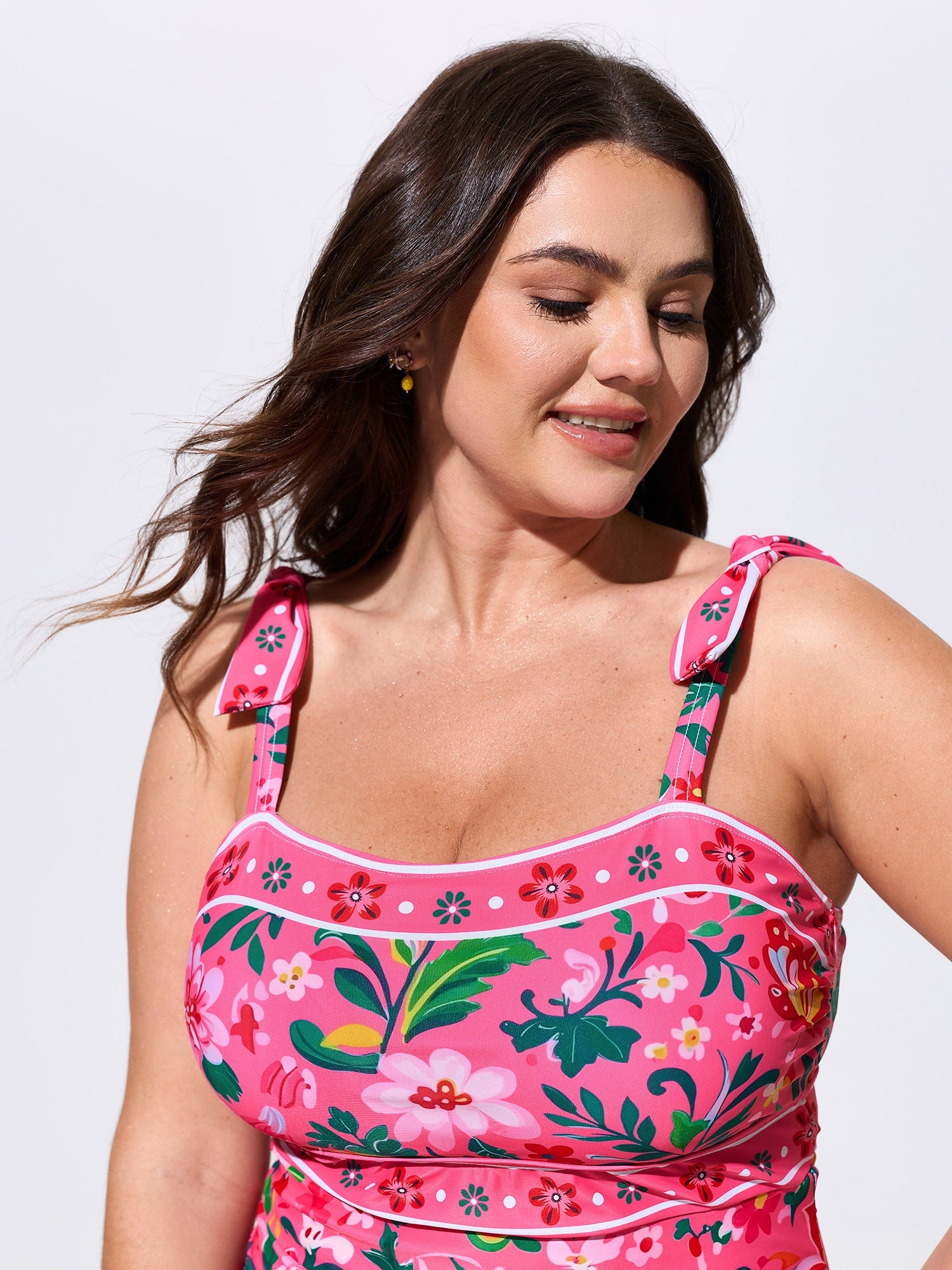 Sheer Sarong Set Flora Print One-Piece Swim
