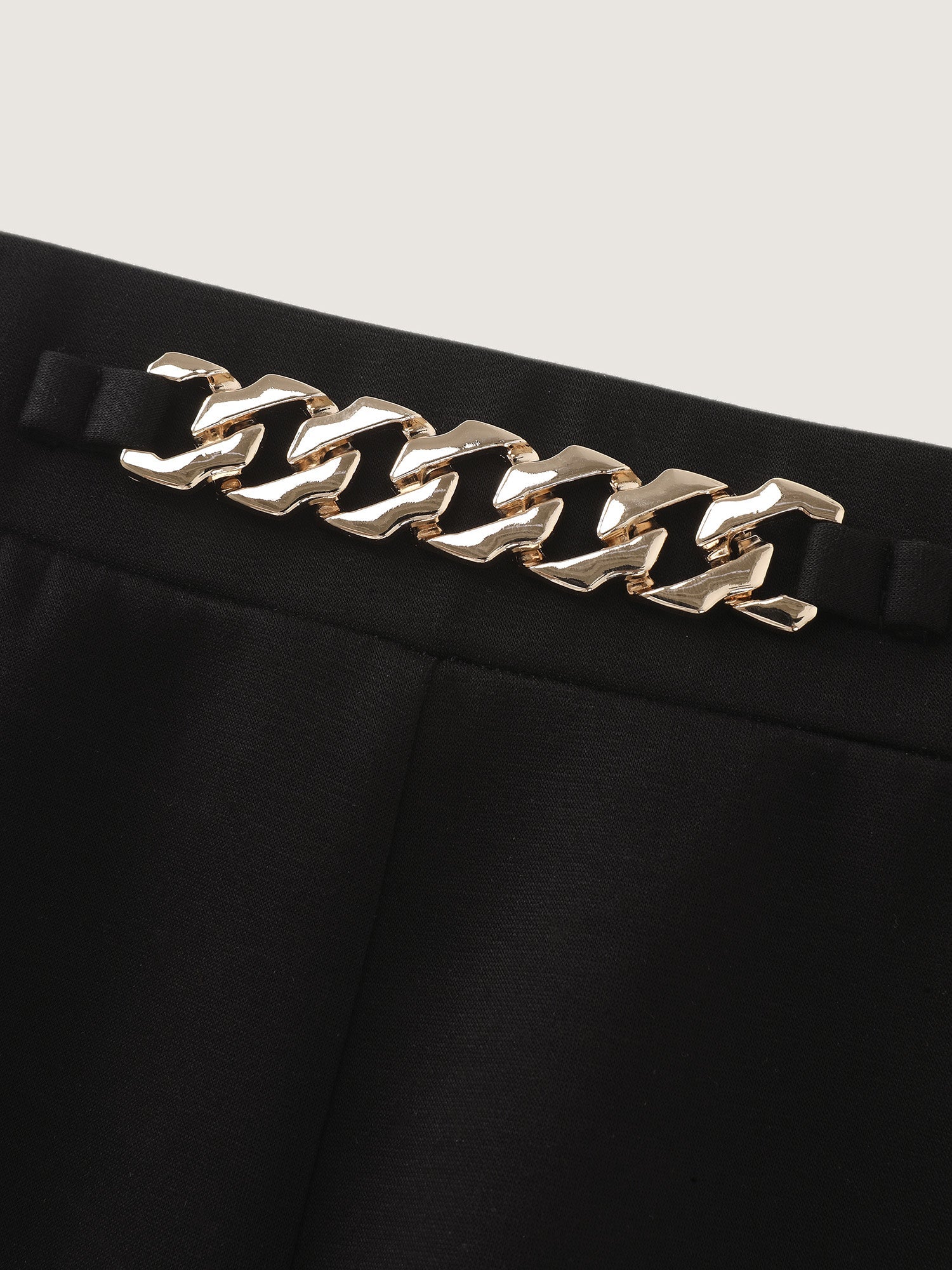 Stretchy Buckle Waistband Skinny-Fit Pants