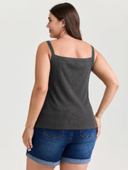Sporty Chic Pattern Tank Top