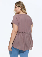 Plain Curvy Hem Babydoll T-Shirt