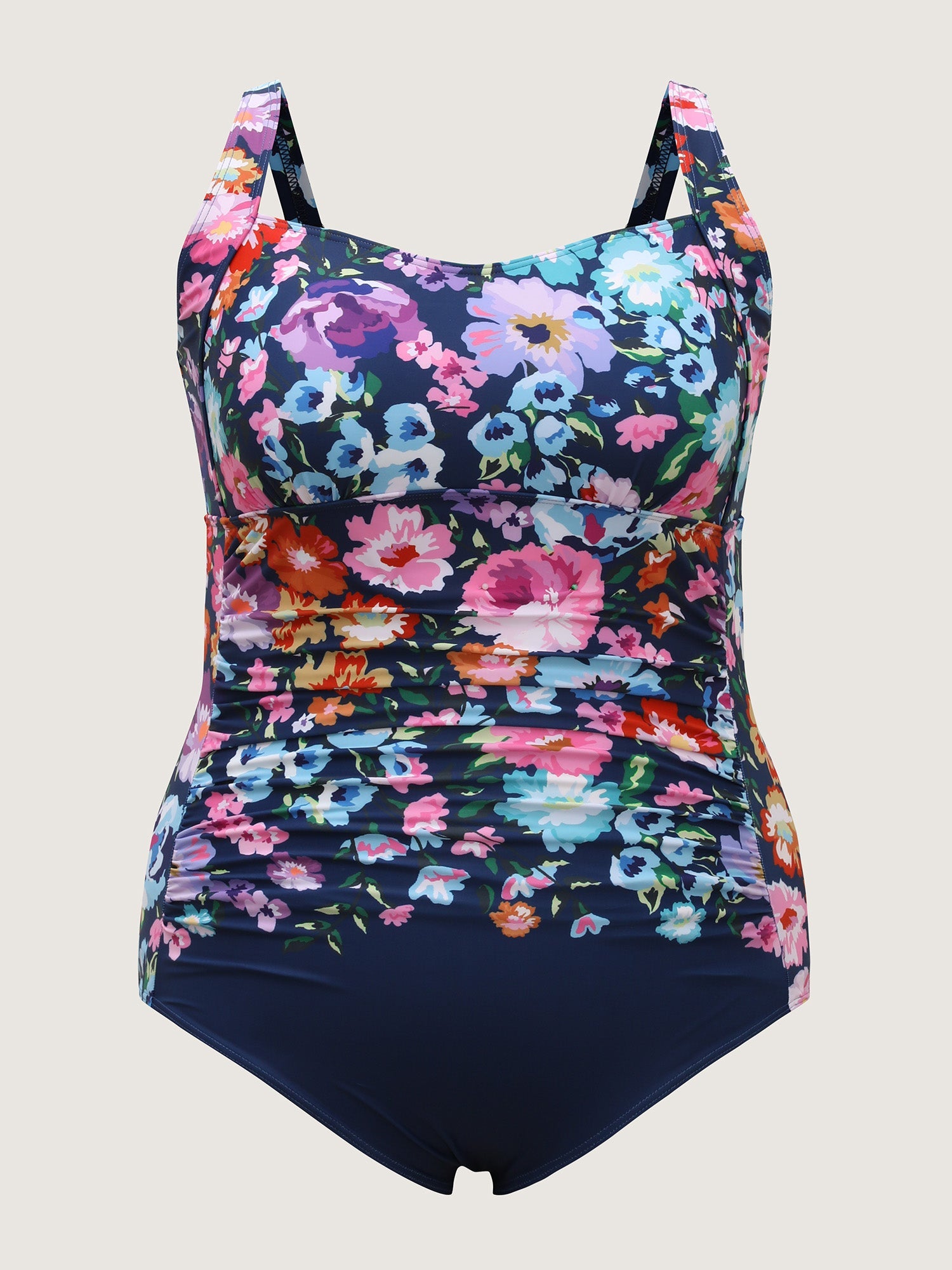 Floral Fun Ruched One-Piece Swimsuit