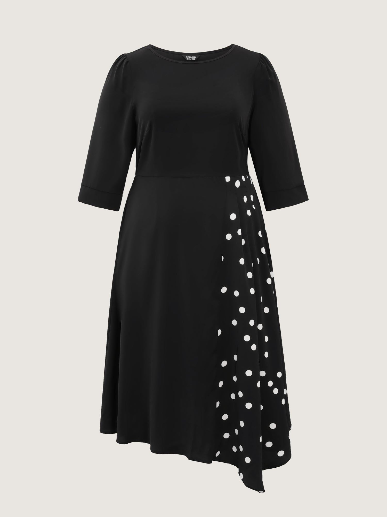 Polka Dot Pleat Flowy Maxi Dress