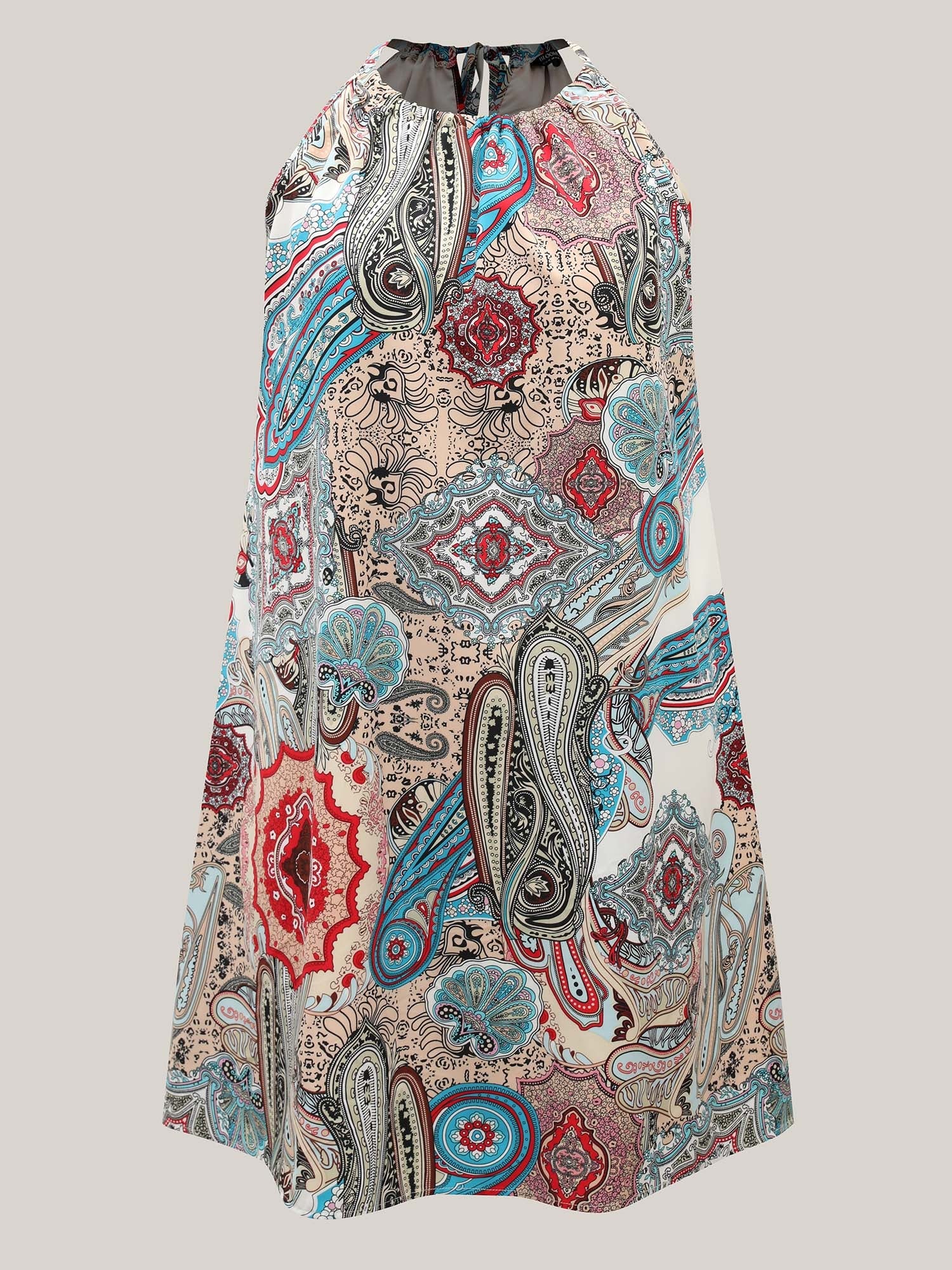 Paisley Print Flowy A-Line Mini Dress