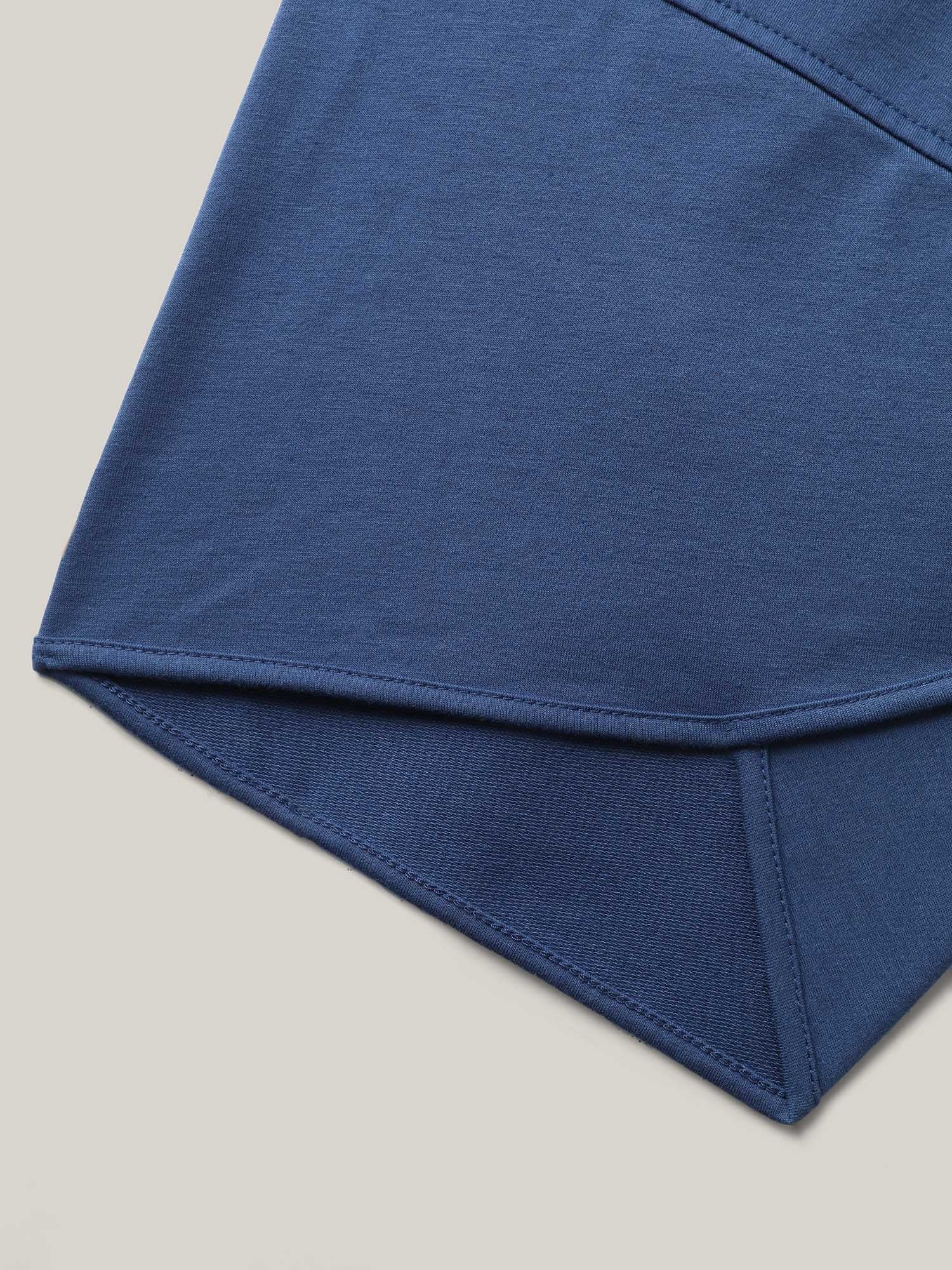 Stretchy Waist Asymmetrical Hem Straight-Leg Pants