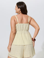 Breathable Cut-Out Sheer Tank Top
