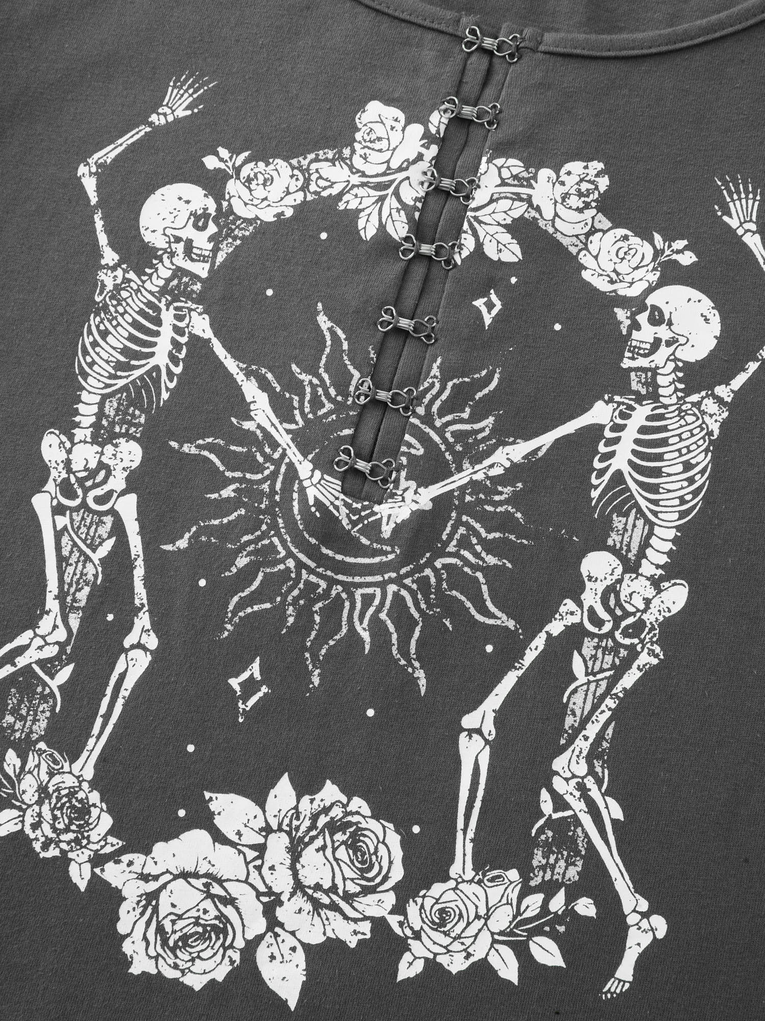 Cotton Sumerween Skull Print T-Shirt