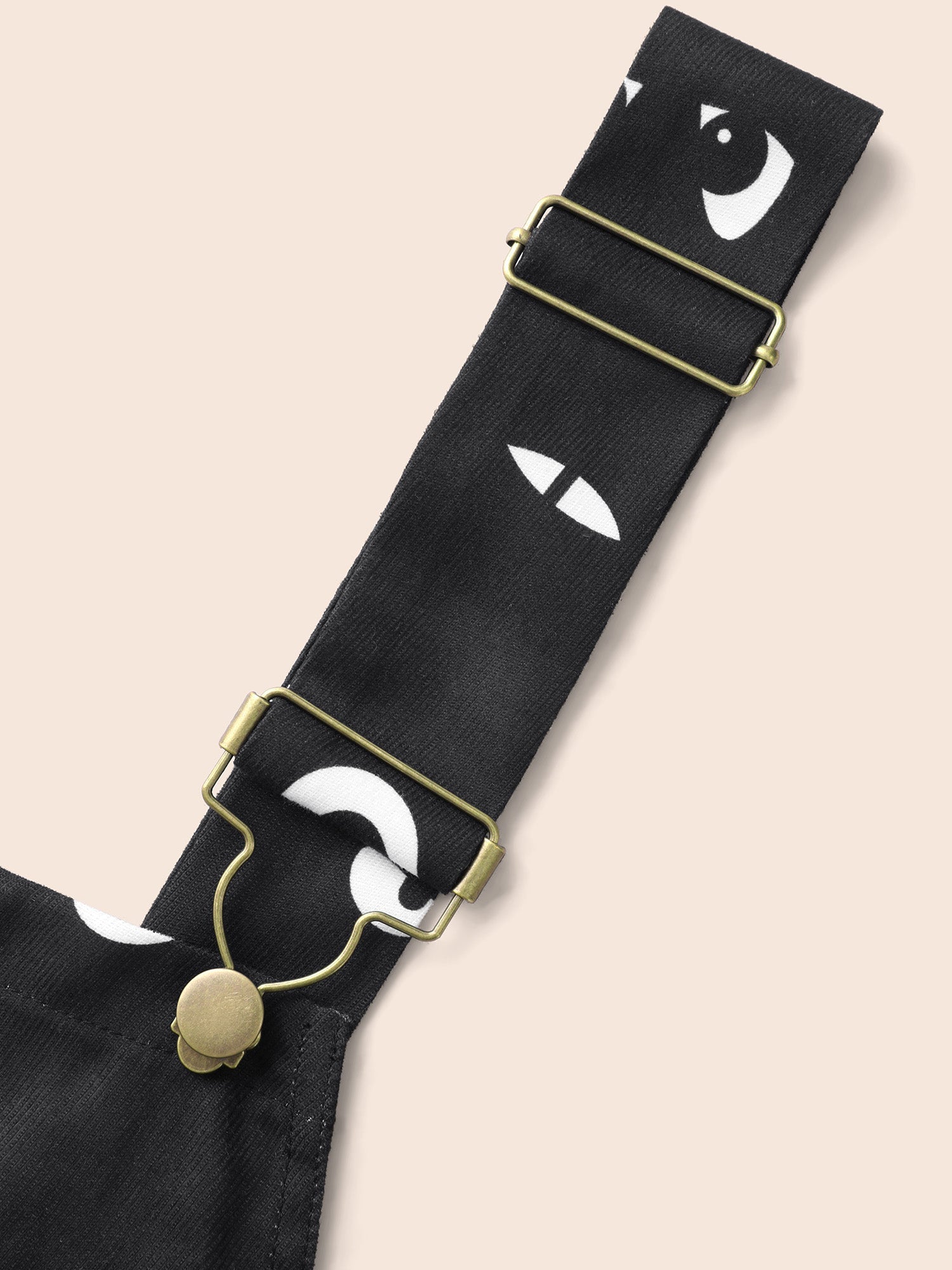 Bat Eyes Overall Straps Skirt Midi Dress