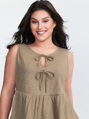 Supersoft Textured Front Tie Tiered Lounge Set