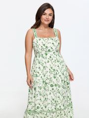 Floral Print Cami Tiered Maxi Dress