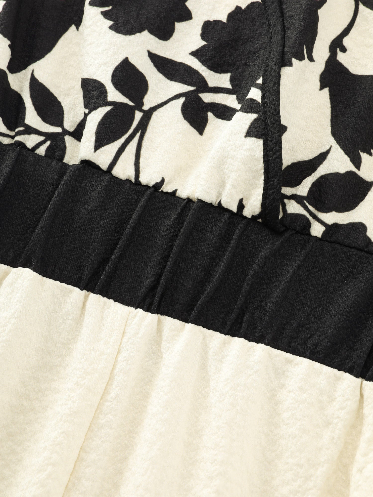 Color Contrast Floral Print Back-Tie Jumpsuit