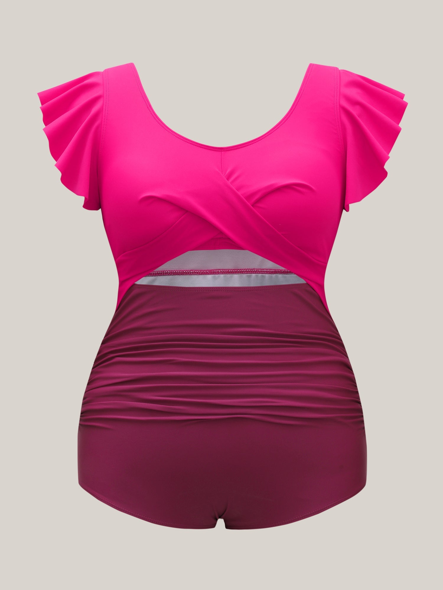 Twist Shrink Pleats One-Piece Swimsuit