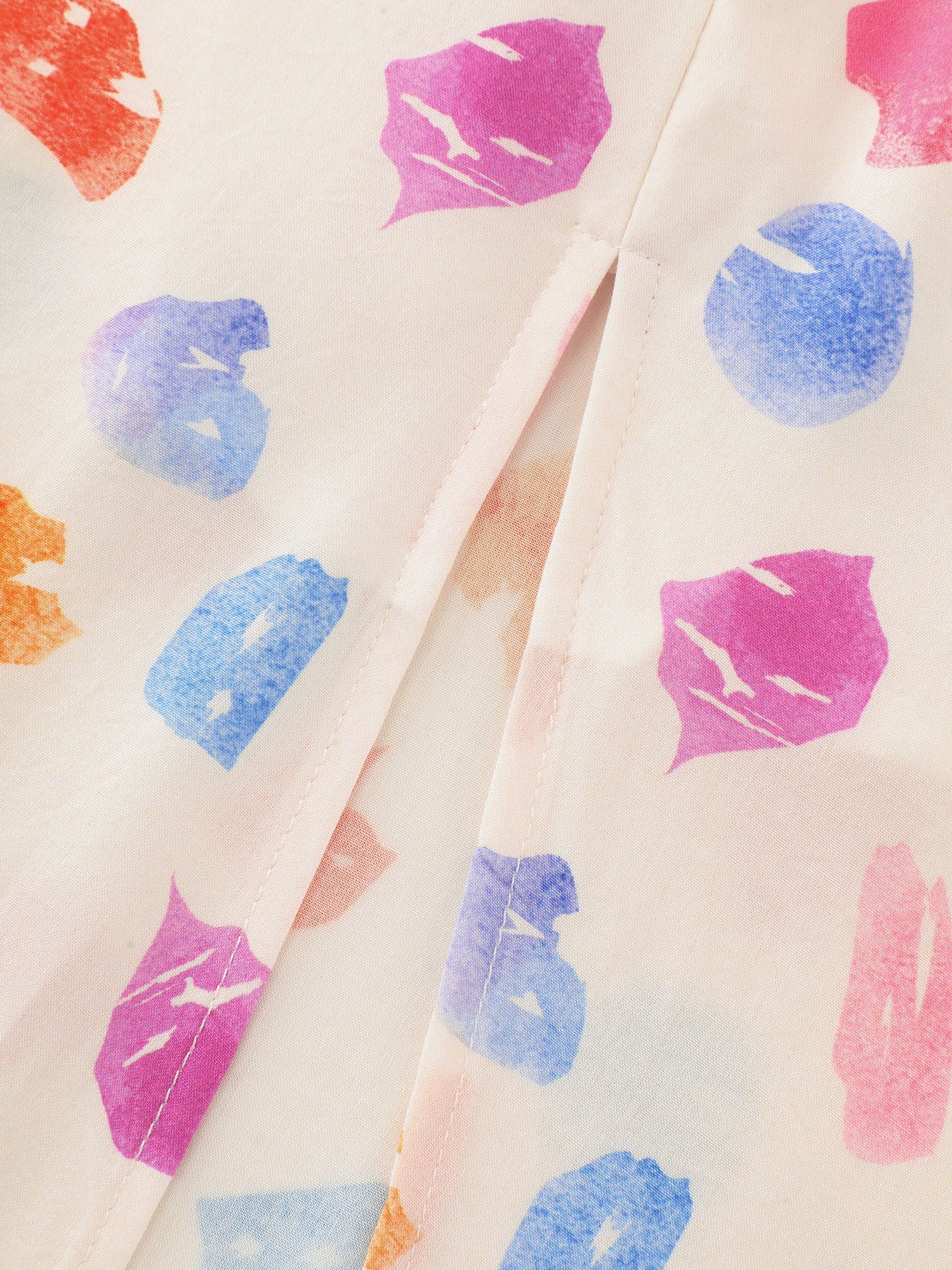 Colorful Paint Strokes Print Flowy Maxi Dress