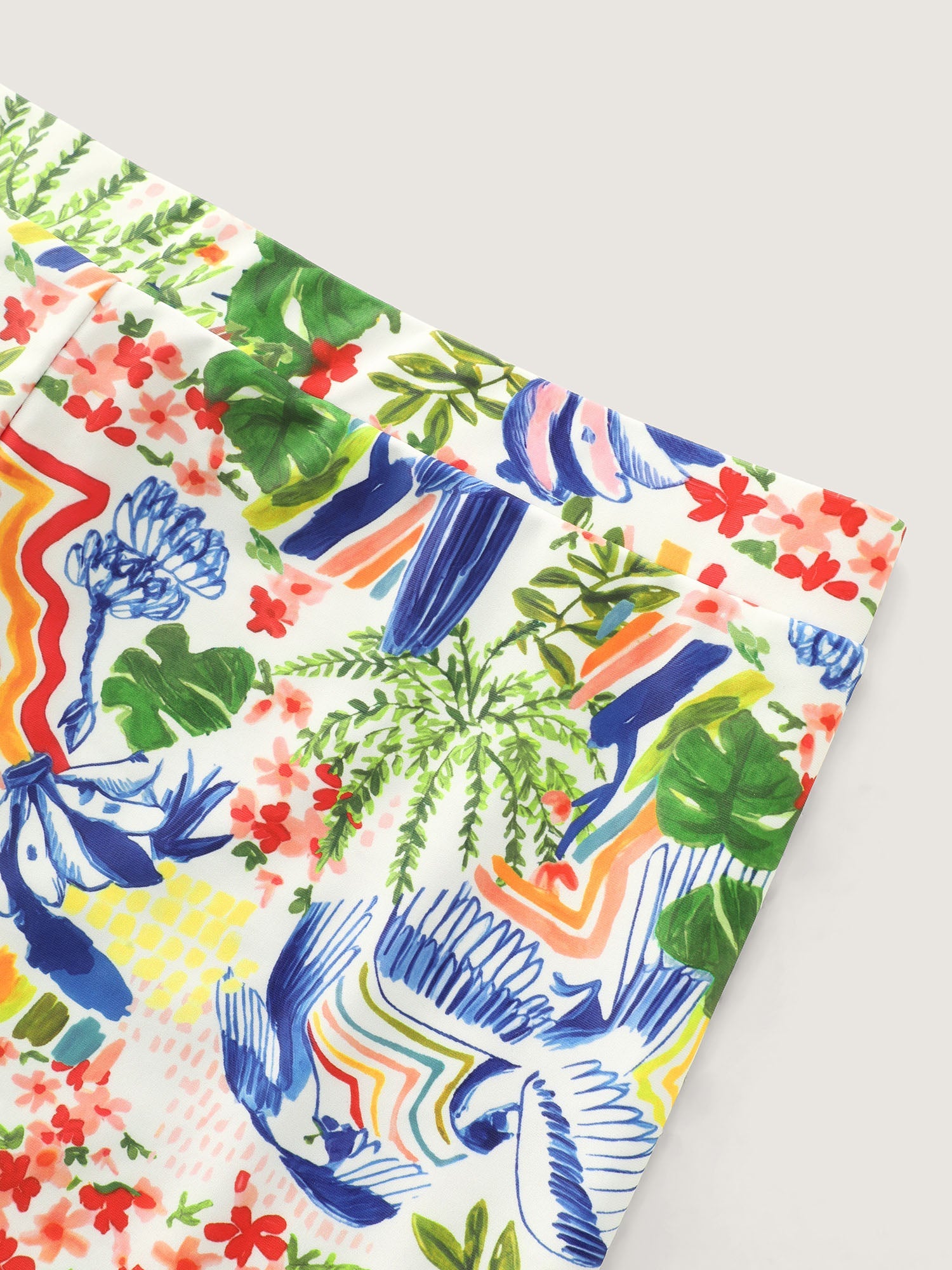 European Summer Print Swim Dress
