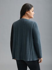 Pit Strip Contrast Button Detail T-Shirt