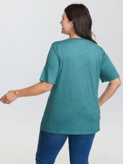 Supersoft Ocean Pattern Embroidered T-Shirt