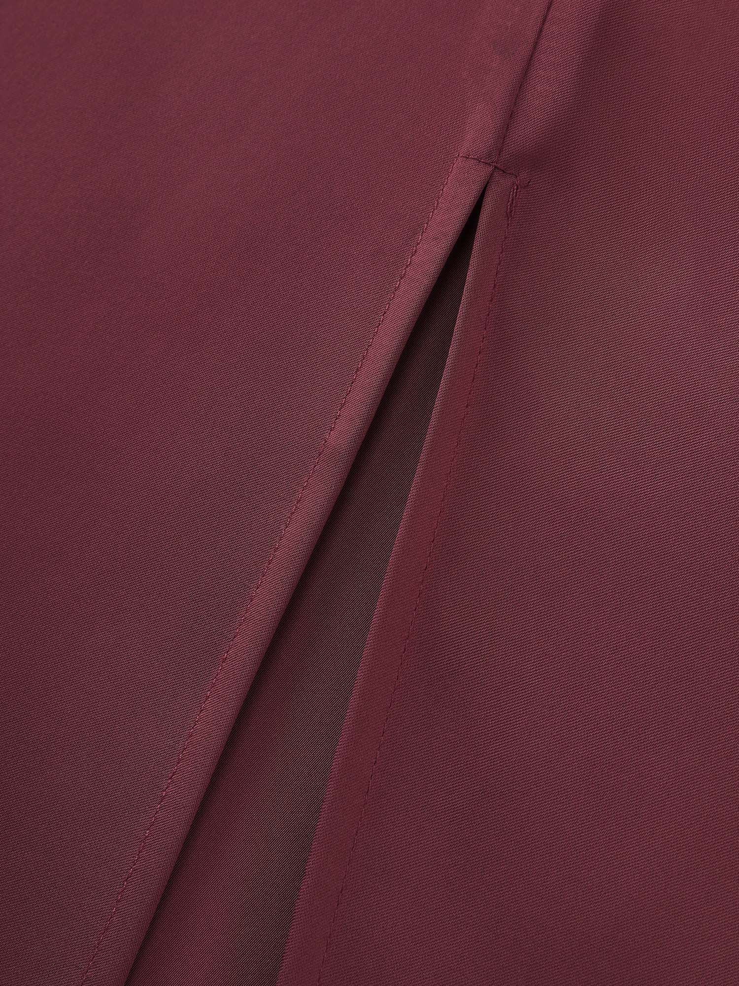 Satin Square Neck Front Slit Slip Maxi Dress