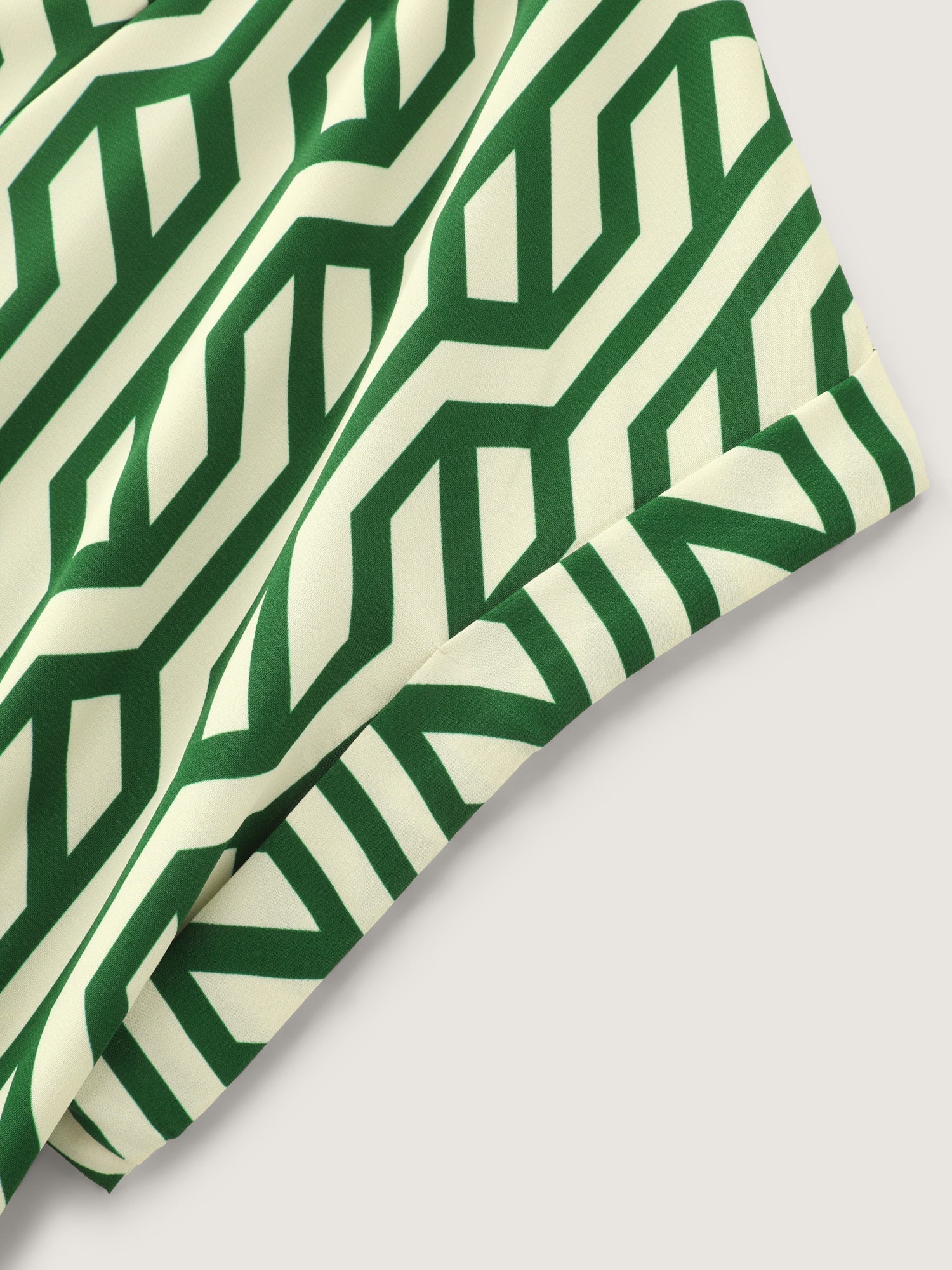 Geometric Print Stretchy Waist Midi Dress