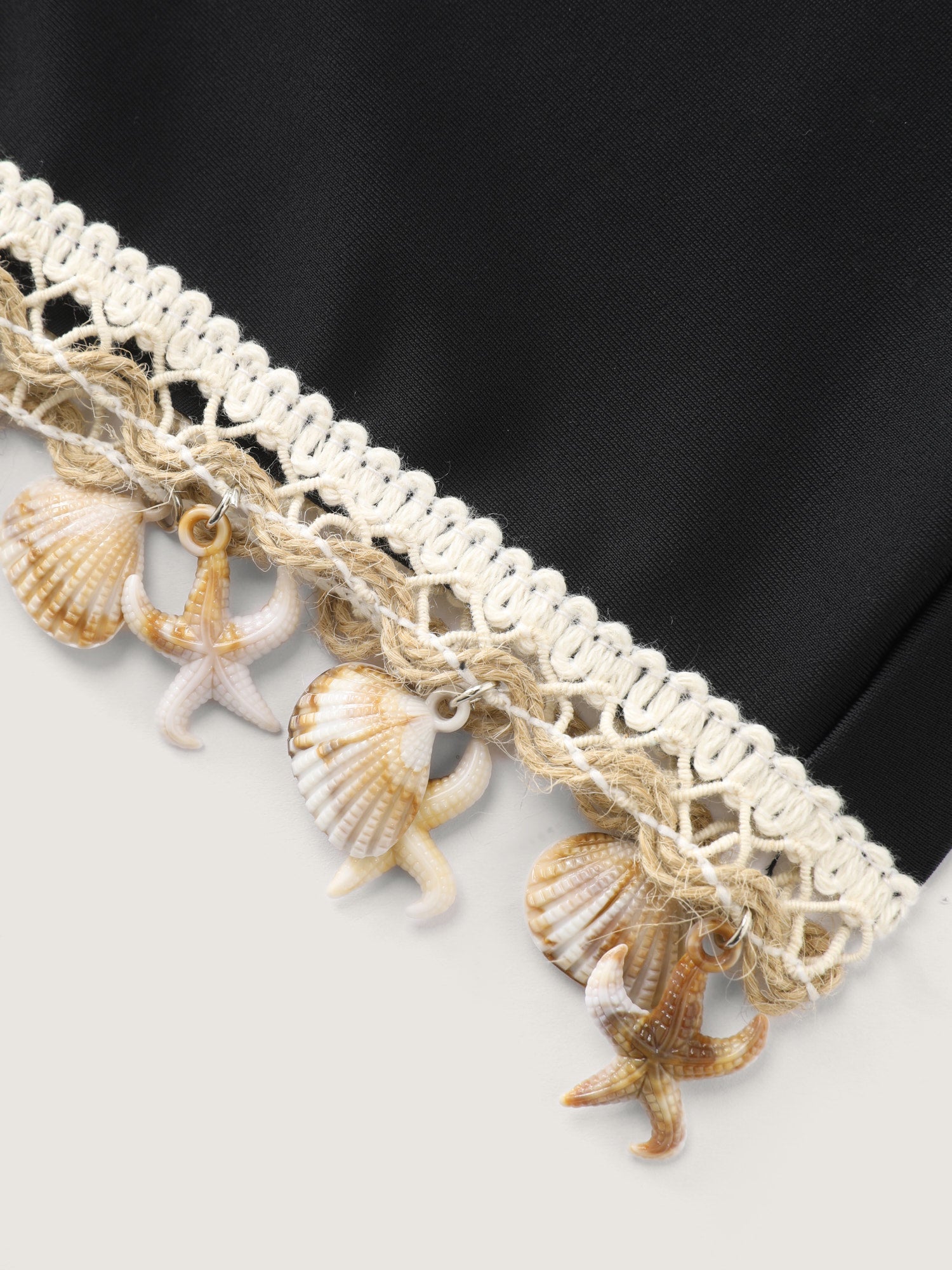Seashell Detail Adjustable Coverage Swim Bottoms