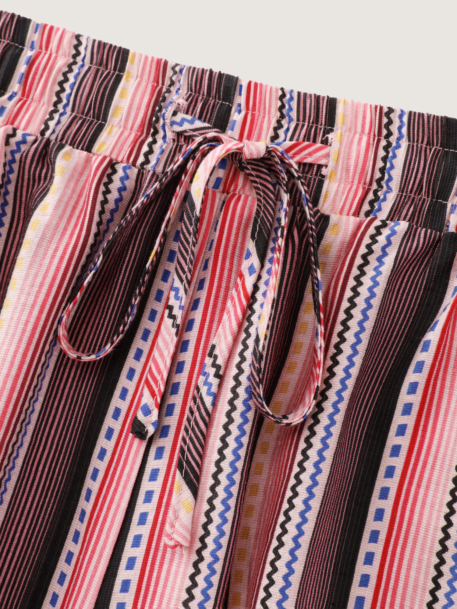 Boho Striped Print Wide-Leg Pants