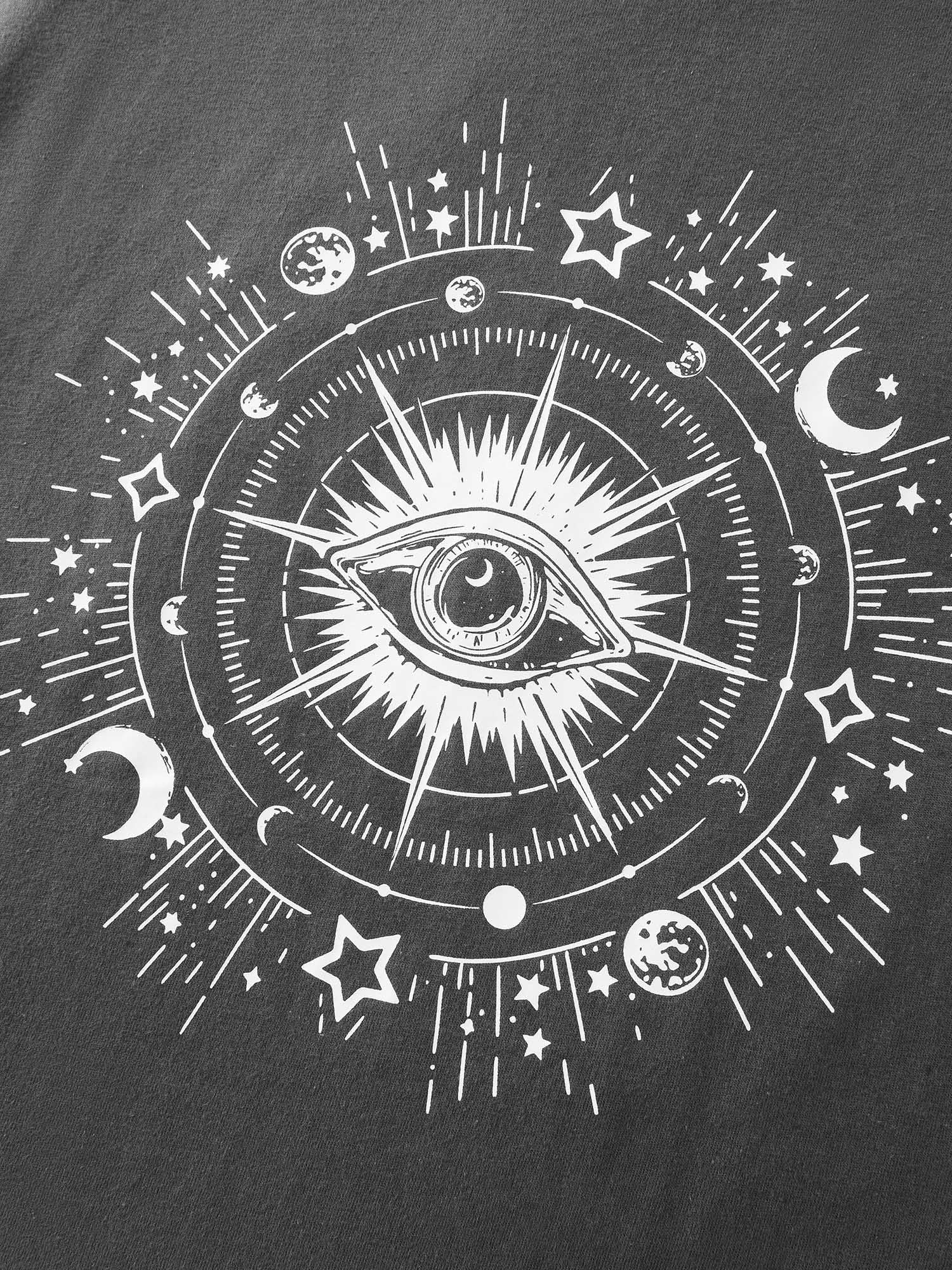 Cotton Astrological Print Relaxed-Fit T-Shirt