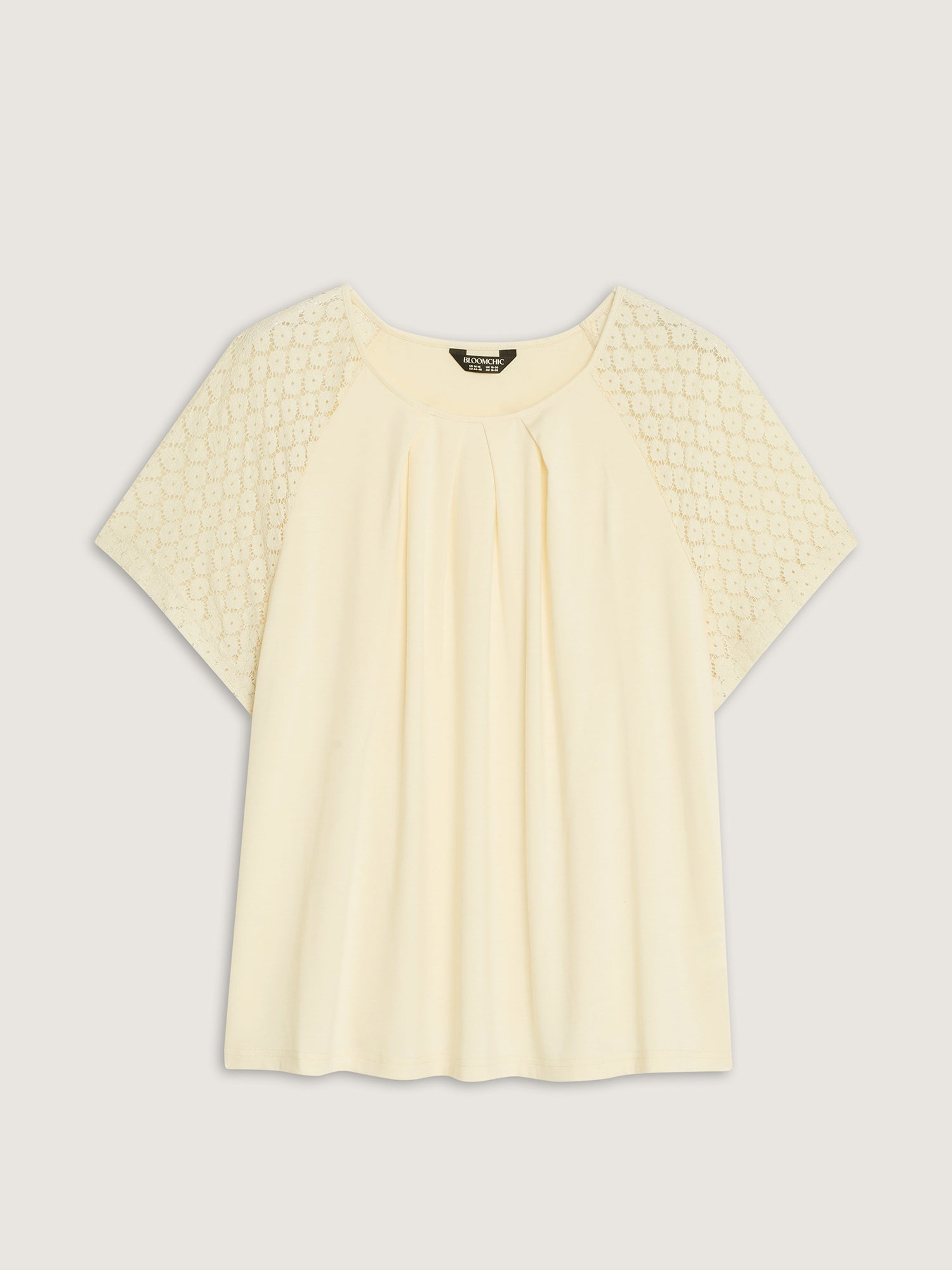 Sheer Lace Raglan Sleeve Knit Top