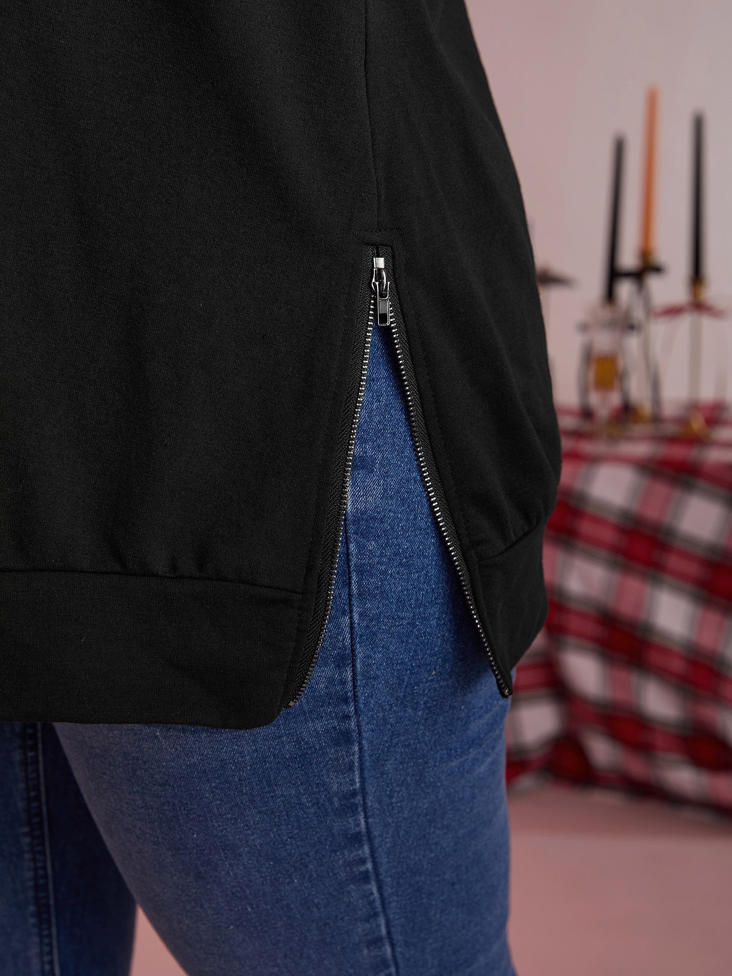 Romantic Skull Back Motif Hoodie