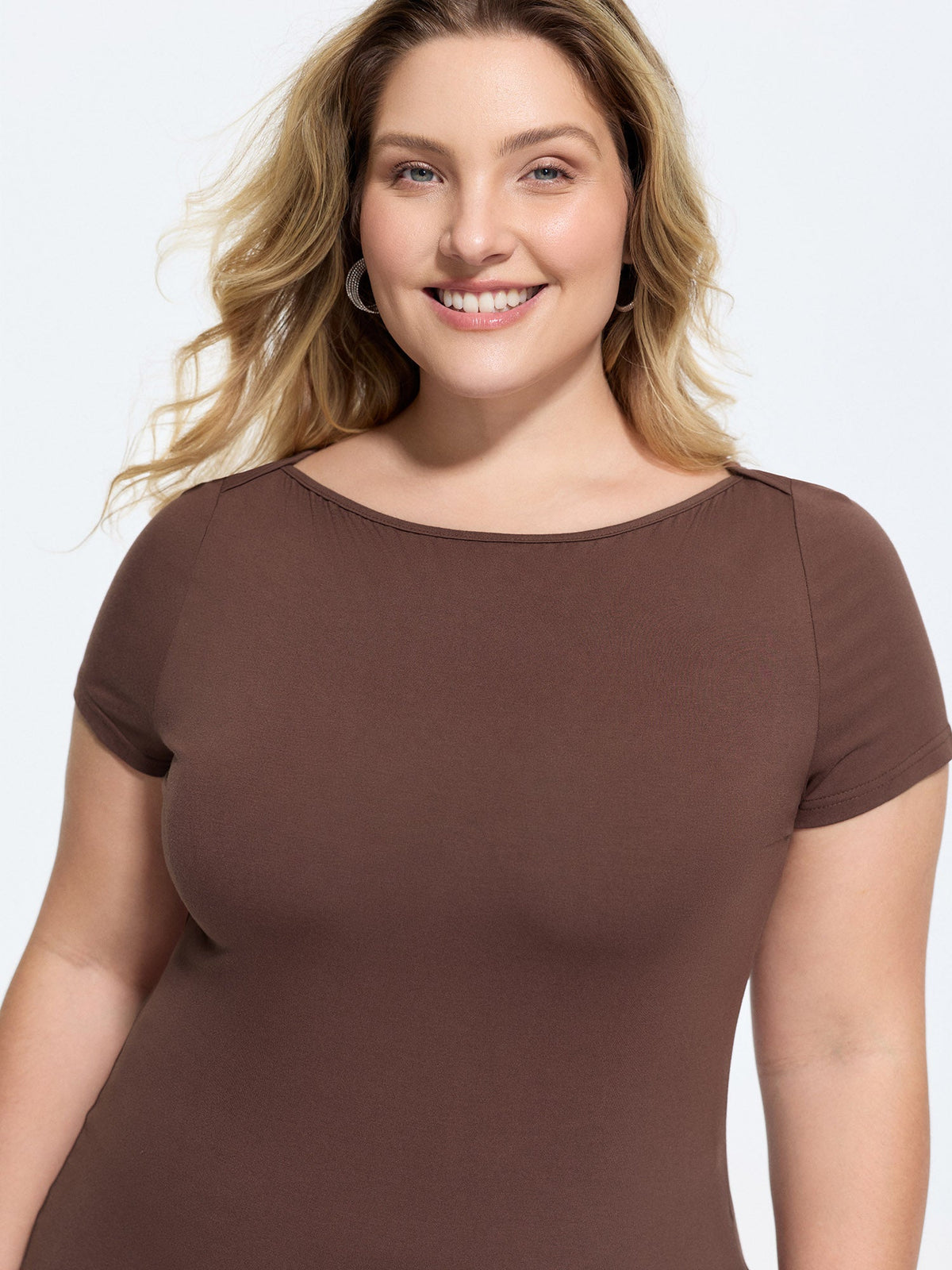 Supersoft Boat Neckline Fitted T-Shirt