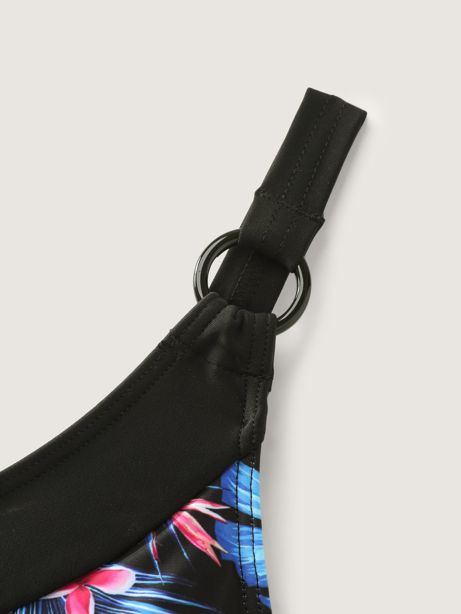 Vibrant Tropical Print Pockets One-Piece Swimsuit