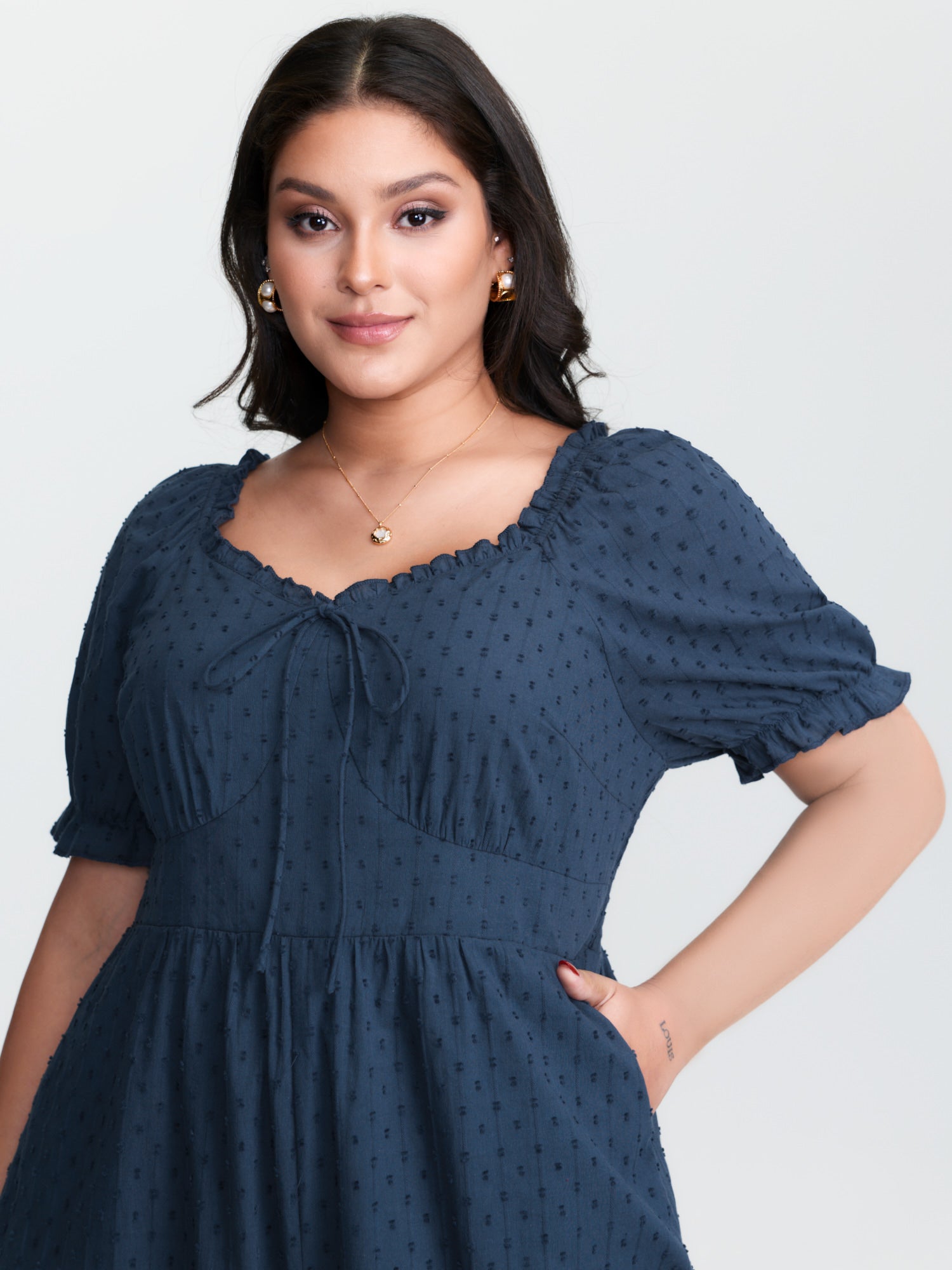 Pure Cotton Textured Pockets Jumpsuit