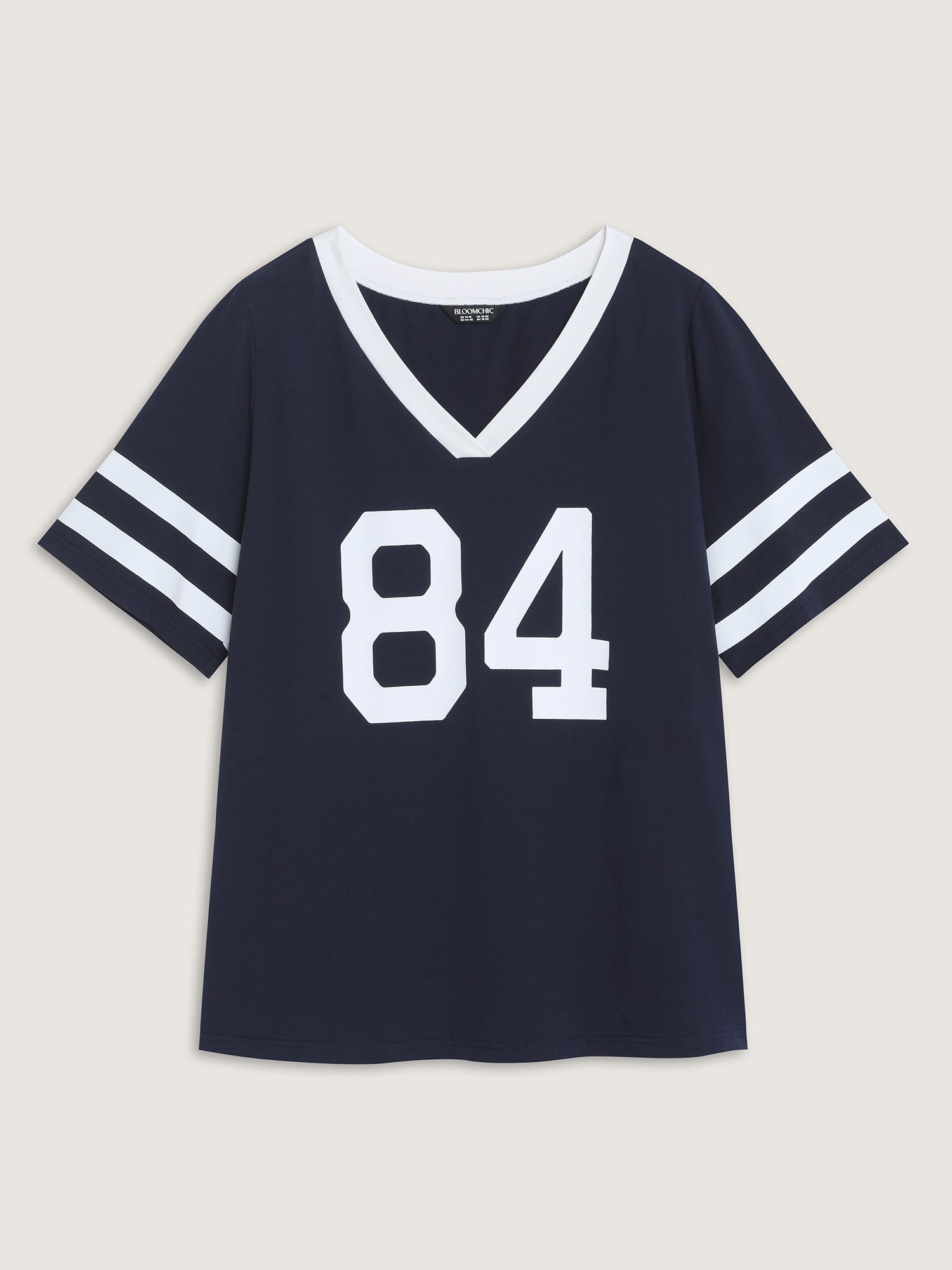 Cotton Graphic Print Color Contrast T-Shirt