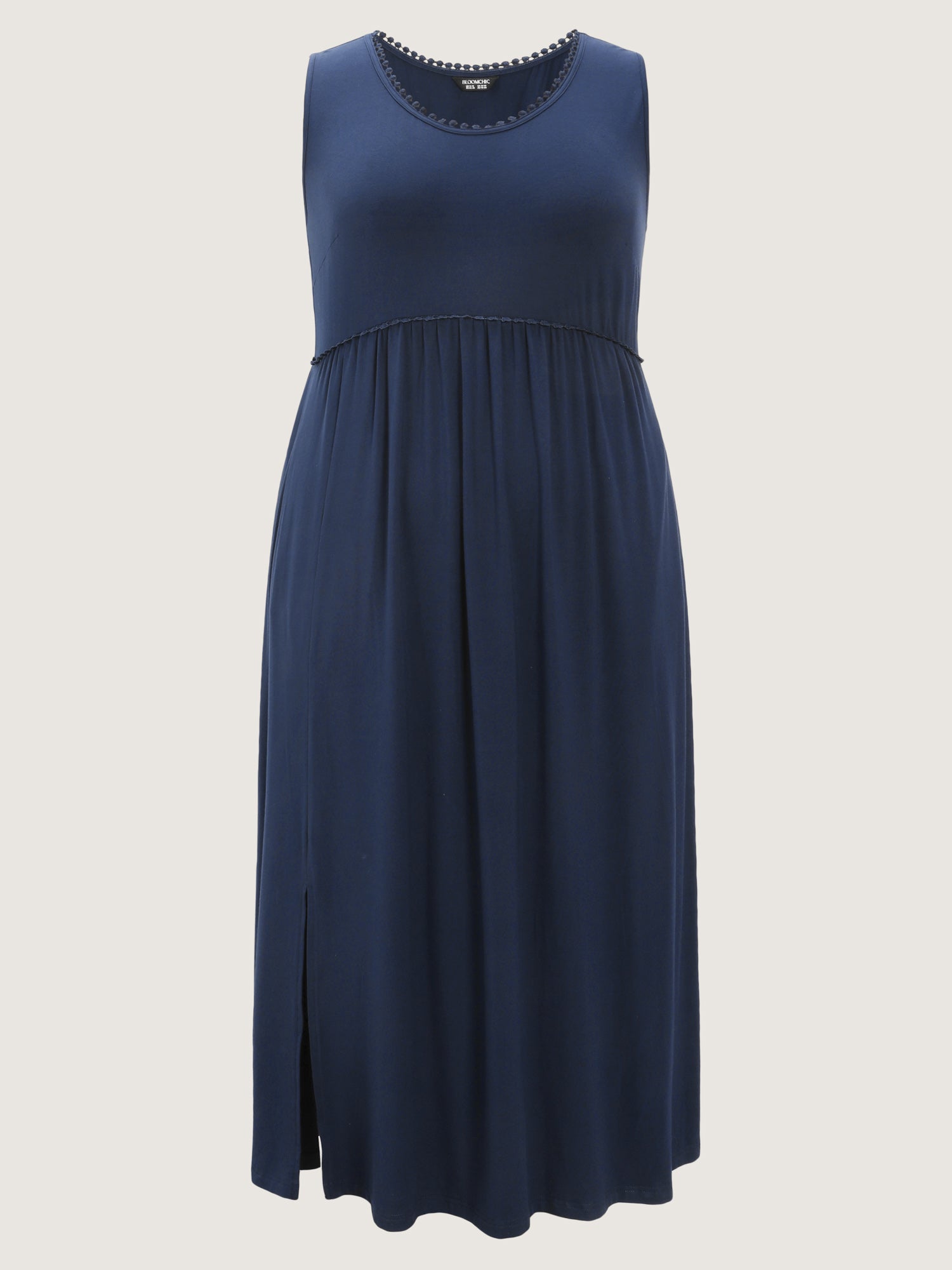 Supersoft Lace Trim Sleeveless Midi Dress