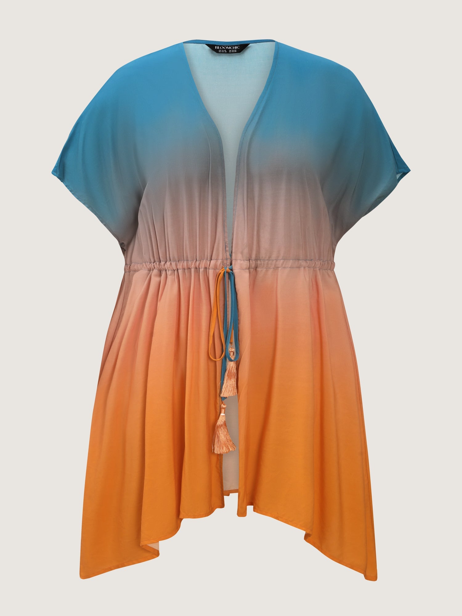 Supersoft Color Gradient Waist-Tie Kimono