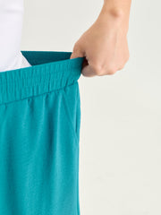 Petal Hem Split Wide leg Pants