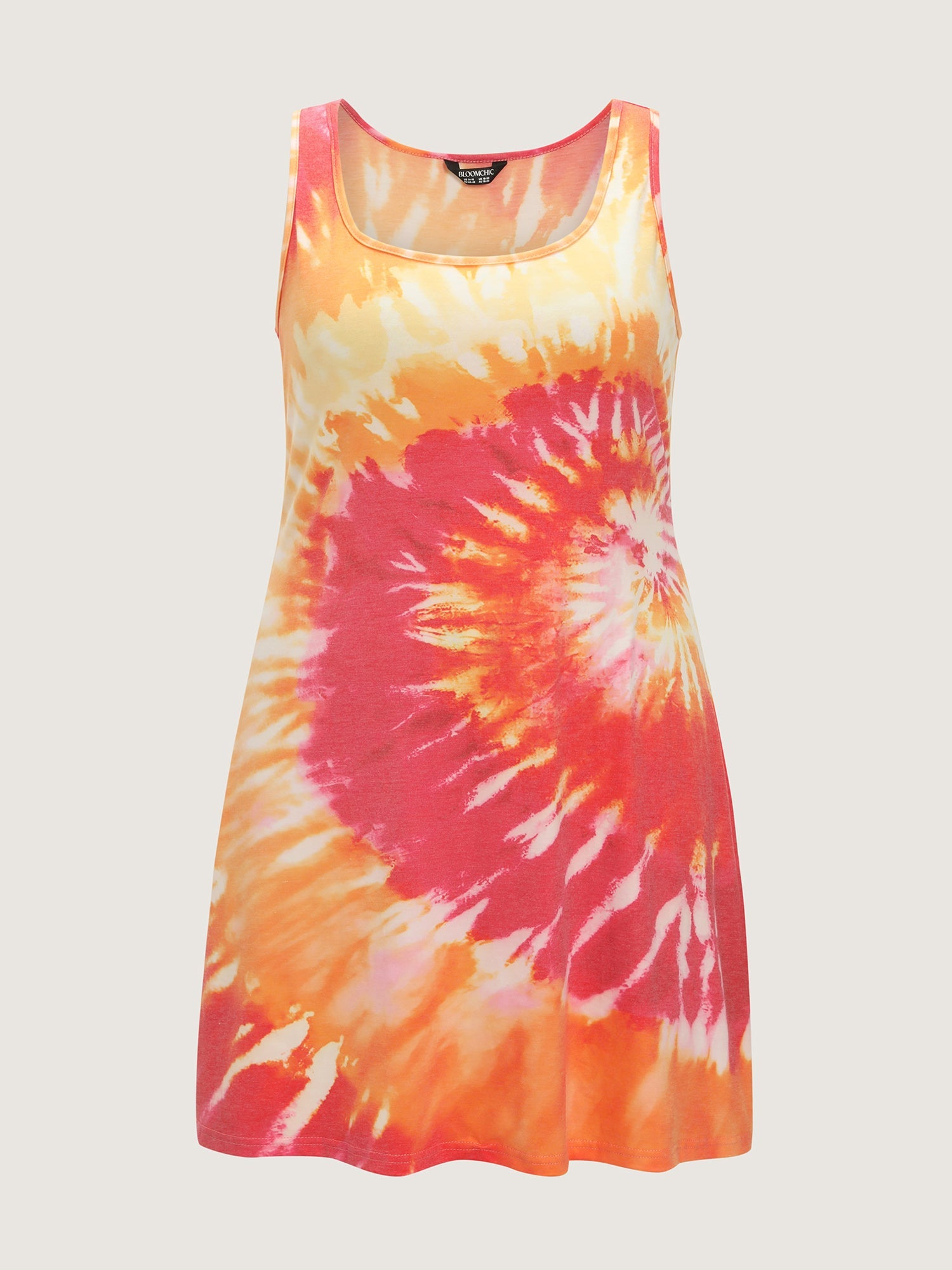 Stretchy Tie-Dye Effect Sleeveless Mini Knit Dress