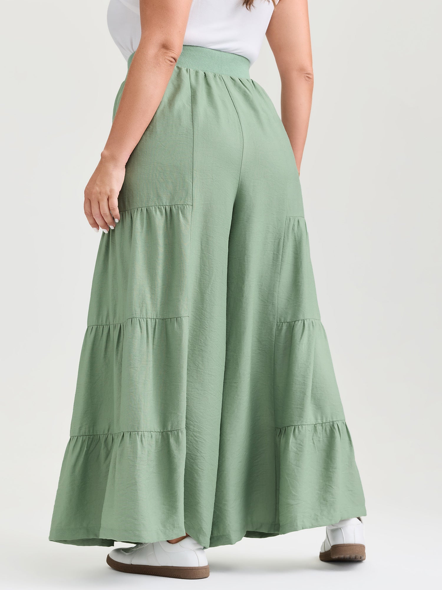 Supersoft Tiered Wide-Leg Pants