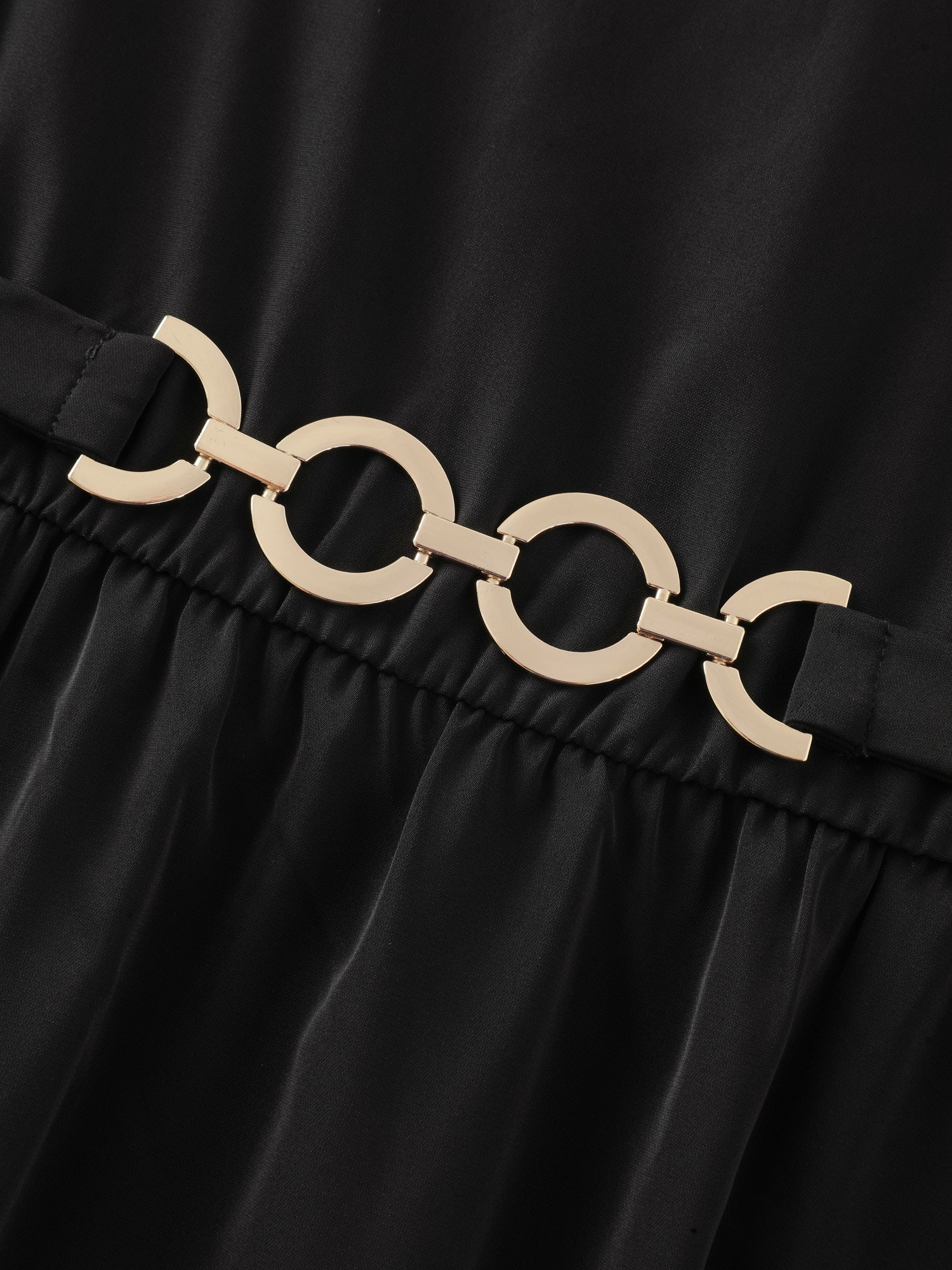 Halter Neckline Waist-Buckle Midi Dress